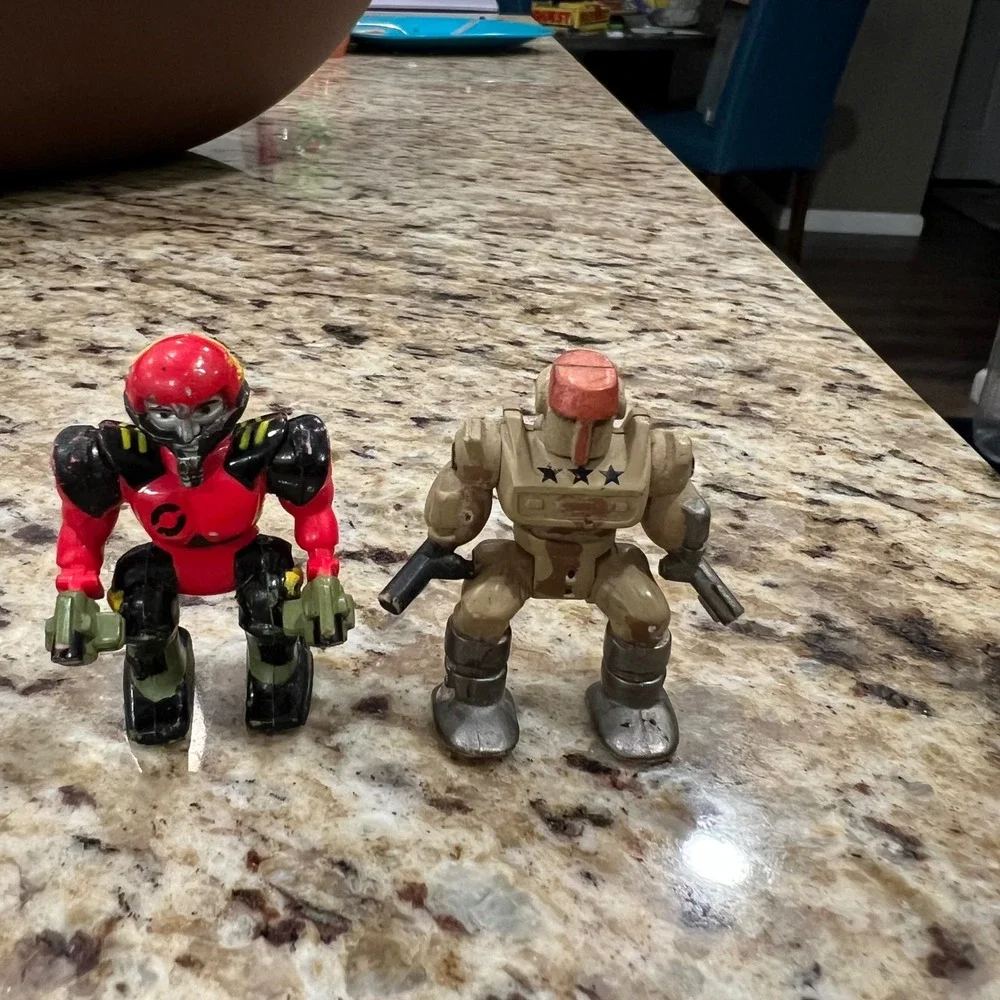Vintage Galoob Micro Machines Z-Bots Action Figure Lot 3 Mini Robots 90s Toys